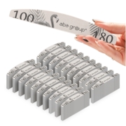 Pilnik do paznokci bezpieczny pakiet półksiężyc Aba Group Flaming Standard 100/180 grit (25 szt.)
