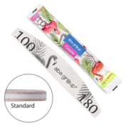 Pilnik do paznokci bezpieczny pakiet półksiężyc Aba Group Flaming Standard 100/180 grit (100 szt.)