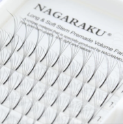 Nagaraku Pointy Cluster Lashes Premade Mini 7D Black Mix C 0.07 8-15 mm