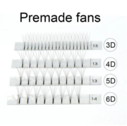 Nagaraku Pointy Cluster Lashes Premade Mini 8D Black Mix D 0.07 8-15 mm