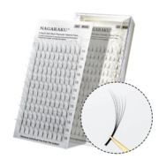 Nagaraku Pointy Cluster Lashes Premade Mini 8D Black Mix D 0.07 8-15 mm