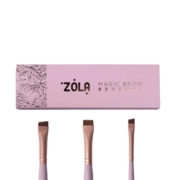 Professionaalne kulmu- ja ripsmepintslite komplekt Zola Magic Brow Brushes, helesinine