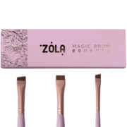Professionaalne kulmu- ja ripsmepintslite komplekt Zola Magic Brow Brushes, helesinine
