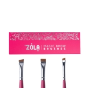 Professionaalne kuldzhuka ja ripsmetuššide komplekt Zola Magic Brow Brushes, vaarikavärvi