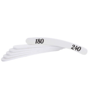 Пилочка для ногтей банан High Quality CU-05 белая середина, 180/240 грит