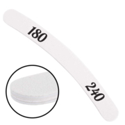 Пилочка для ногтей банан High Quality CU-05 белая середина, 180/240 грит