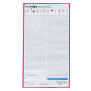 Перчатки нитриловые Mercator Nitrylex Magenta неопудренные M (100 шт/уп), маджента
