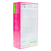 Перчатки нитриловые Mercator Nitrylex Magenta неопудренные S (100 шт/уп), маджента