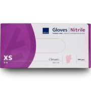 Rękawiczki nitrylowe ABENA bezpudrowe XS (100 szt. op.), różowe