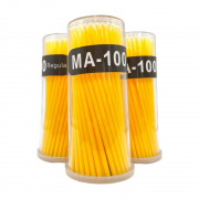 Micro brush applicators in tube (100 pcs.), yellow 