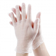 Mercator non-sterile powder-free vinyl gloves L (100 units, pack), transparent