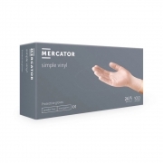 Mercator non-sterile powder-free vinyl gloves M (100 units, pack), transparent