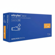 Mercator Nitrylex Basic nitrilo pirštinės be miltelių XS (100 vnt.), mėlynos