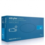 Mercator Nitrylex Classic powder-free nitrile gloves L (100 pcs.), blue