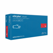 Rękawiczki nitrylowe Mercator Nitrylex Classic bezpudrowe L (100 szt. op.), niebieskie