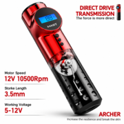 Maszynka Mast Archer Wireless Battery WQP-010-1, czerwona