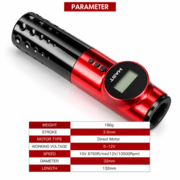 Maszynka Mast Archer Wireless Battery WQP-010-1, czerwona