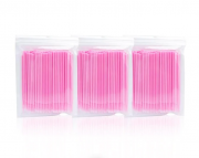 Микробраши в пакете головка средняя (100 шт/уп), розовые