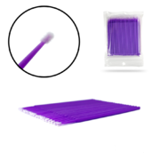 Micro brush applicators small in pouch (100 pcs. op.), violet