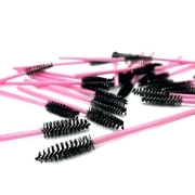 Eyelash brush nylon handle pink, bristles black (50 pcs. op.)