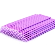 Micro brush applicators small in pouch (100 pcs. op.), light purple