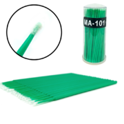 Micro brush applicators in tube (100 pcs.), green
