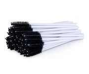 Eyelash brush nylon handle white, bristles black (50 pcs. op.)