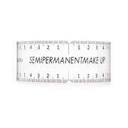 Semipermanent reusable eyebrow symmetry ruler