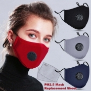 Многократная защитная маска с клапаном, сменный вкладыш (1 шт). Темно-синяя