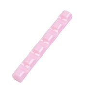 Подставка для кистей узкая пластиковая, розовая