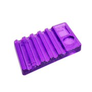 Подставка для кистей с пластиковой палитрой, фиолетовая