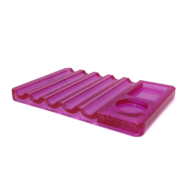 Brush stand with palette plastic, pink