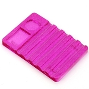 Brush stand with palette plastic, pink