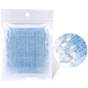 Glitter micro brush applicators (100 pcs. op), blue