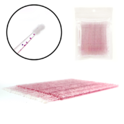 Aplikatory mikroszczoteczki brokatowe (100 szt. op), różowe