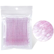 Aplikatory mikroszczoteczki brokatowe (100 szt. op), różowe