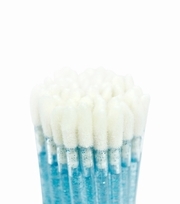 Glitter velour applicators in pouch (50 pcs. op.), blue