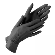 Mercator Nitrylex Black powder-free nitrile gloves M (100 pcs.), black