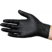Mercator Nitrylex Black неопудренные нитриловые перчатки L (100 шт.), черные