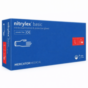 Mercator Nitrylex Basic powder-free nitrile gloves L (100 pcs.), blue