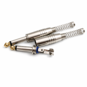 Wtyk metalowy 6,3 mm mono z długą sprężyną ForMe, chromowany