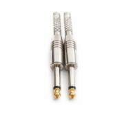 Wtyk metalowy 6,3 mm mono z długą sprężyną ForMe, chromowany