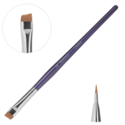Пензлик для брів Creator Synthetic № 19 широкий скошений, фіолетова ручка