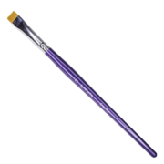 Кисточка для бровей Creator Synthetic № 21 широкая прямая, фиолетовая ручка
