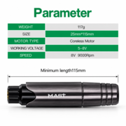 Maszynka Mast P10 Pen WQ367-4, jasnoniebieska