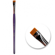 Пензлик для брів Creator Synthetic №22 широкий прямий, фіолетова ручка