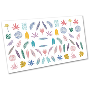 Nail art stickers Nr6205 Leaves, multicoloured