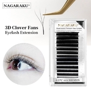 Nagaraku 3D W-shape Mix C eyelashes, 0.07, 8-15