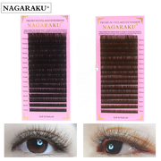 Nagaraku dark brown eyelashes Mix C, 0.07