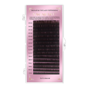 Nagaraku dark brown eyelashes Mix C, 0.1